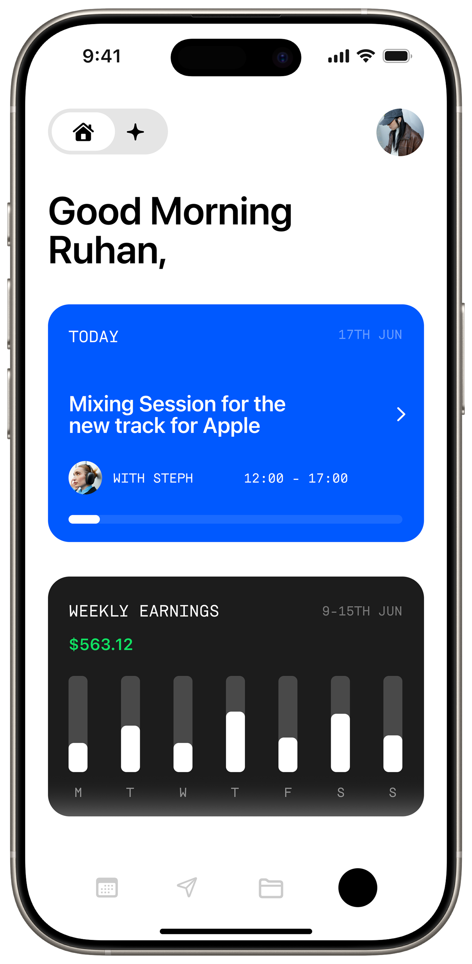 CHAOS app interface showing home page